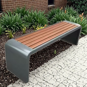 Customizable Modern Style Solid Wood Patio <strong>Bench</strong> Eco-Friendly <strong>Metal</strong> for Parks Hotels Hospitals Villas Schools Supermarkets - Product Image 4