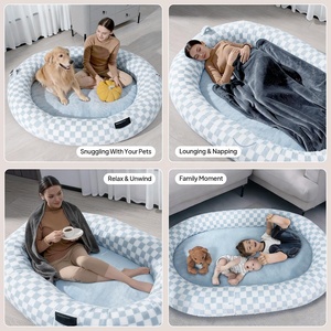 Letto per Cani Gigante a Forma Ovale con Bordo Rialzato, Extra Large per Adulti e Cani di Taglia Grande, Impermeabile, Antiscivolo, in Memory Foam, Lavabile - Product Image 2
