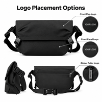 Nouveau sac bandoulière en nylon pour homme, grande capacité, imperméable, sac de voyage, sac de poitrine multi-poches avec logo personnalisé, sports de plein air