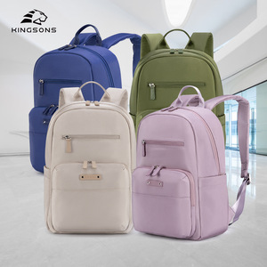 Kingsons Minimalist <b>Backpack</b> <b>Large</b> Capacity Solid Color Women's Casual Student <b>Backpack</b> Everyday Use - Product Image 1