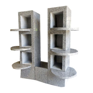 室内中国制造的山西黑色苹果红色花岗岩瓮骨灰堂壁龛供墓地使用 - Product Image 2