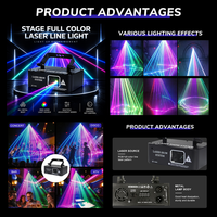 Effets lumineux variés, lumière laser RGB colorée, AC 90V 220V, alliage d'aluminium, métal, lumière de scène pour la maison, fête, DJ, discothèque, KTV, bar