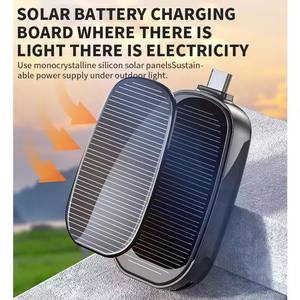 Batterie Externe <span class=keywords><strong>Solaire</strong></span> Mini et Fine Portable avec Entrée Type-C, Matériau PVC, Sortie 5W pour <span class=keywords><strong>iPhone</strong></span> Android, <span class=keywords><strong>Chargeur</strong></span> de Téléphone Portable Porte-clés - Product Image 3