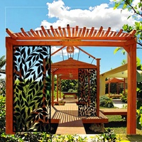 Pergola de jardin en aluminium découpée au laser CNC personnalisée, treillis, écran d'intimité, clôture de jardin, cloison suspendue, clôture encadrée, mur