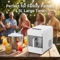 Machine à glaçons professionnelle 1,5 L, 120 W, congélation rapide, 12 glaçons, machine à faire des friandises glacées DIY pour la maison