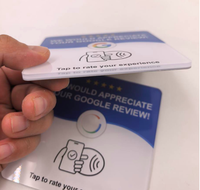 Carte de paiement NFC personnalisée en acrylique imperméable, plaque de médias sociaux en PVC, étiquette NFC en plastique