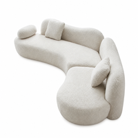 Canapé-lit de luxe à une place en tissu doux et léger pour appartement, salon, maison, hôtel