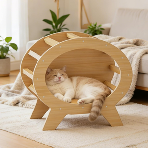 Nichoir pour chat en bois <span class=keywords><strong>de</strong></span> pin écologique en forme <span class=keywords><strong>de</strong></span> téléviseur, cabane rectangulaire solide pour poulets et cochons d'Inde, abri <span class=keywords><strong>de</strong></span> style moderne pour chiens - Product Image 1