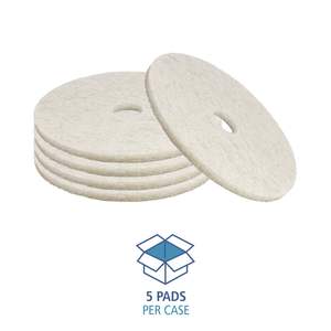 19 pouces. Tampons de polissage pour sols # # # #   Blanc naturel # # # #   Boardwalk BWK4019NAT (5/carton) - Product Image 6