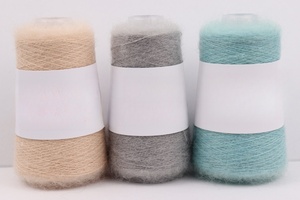 Charmkey Vente Chaude 55% <span class=keywords><strong>Mohair</strong></span> 15% Laine 30% Polyester Fantaisie Mélangé <span class=keywords><strong>Mohair</strong></span> Fil pour Faire Des Vêtements Chapeaux Écharpes Chaussettes Gants - Product Image 4