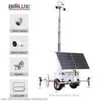 Remolque de Vigilancia con Energía Solar, Visión Nocturna, Gran Angular, Tarjeta SD y Nube para Monitoreo 24/7 de Infraestructura de Servicios Remotos