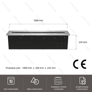CRUISE résistance à la Corrosion Protection de l'environnement mural sans fumée 1200mm <span class=keywords><strong>bioéthanol</strong></span> à distance alcool cheminées modernes - Product Image 5
