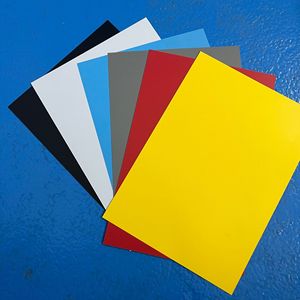 แผ่นพลาสติกสีพีวีซี A4 หนา 0.3-0.5 มม. สีทึบแสง แดง เหลือง ดำ ขาว เทา สำหรับงาน DIY และการแปรรูป - Product Image 1