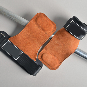 Sangles de musculation en cuir avec coussinets de soutien pour poignets, personnalisables avec logo, pour tractions et levée de poids – Modèle 2023 - Product Image 1