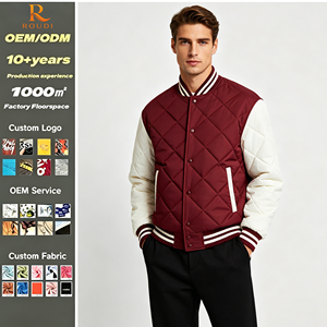 Giacche Varsity da Uomo Personalizzate all'Ingrosso, Corpo in Lana Pesante, Maniche in Pelle, Frontale Ricamato, Vestibilità Ampia, Taglie Lunghe - Product Image 1