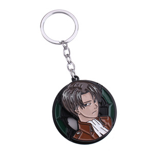 Nuevos Estilos de Mercancí<span class=keywords><strong>a</strong></span> de <span class=keywords><strong>Anime</strong></span>, Llavero con Colgante Metálico Giratorio de Attack on Titan - Product Image 3