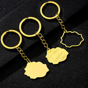 Llavero con Colgante de Mapa de <span class=keywords><strong>la</strong></span> <span class=keywords><strong>Isla</strong></span> de <span class=keywords><strong>La</strong></span> Réunion, Chapado en Oro de 18K, Personalizado, de Acero Inoxidable con Esmalte, Venta al por Mayor - Product Image 4