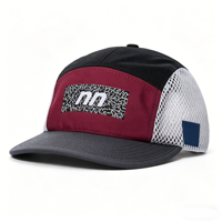 Gorra Deportiva Transpirable de Malla para Correr, Gimnasio, Entrenamiento, Senderismo, Gorra de Béisbol de Cinco Paneles con Visera Plana para Hombres y Mujeres, Uso en Exteriores