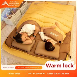 Sac de couchage double Beishan Wolf pour adultes, camping en plein air, couple, toutes saisons, universel, épaissi, anti-froid, couverture de sieste - Product Image 5