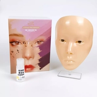 Planche de pratique de maquillage pour tout le visage, réutilisable 5D ombre à paupières sourcils Eyeliner masque de maquillage panneau réaliste en Silicone modèle complet