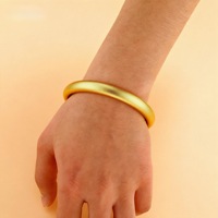 Bracelets et joncs vintage en laiton massif plaqué or, étanches, pour femme, bijoux de fête