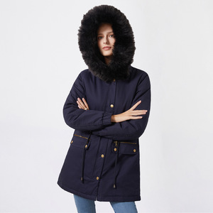 <span class=keywords><strong>Cappotto</strong></span> Lungo Invernale Caldo da Donna alla Moda in Cotone con Collo di <span class=keywords><strong>Pelliccia</strong></span> e Cappuccio, Giacca Imbottita con <span class=keywords><strong>Tasche</strong></span> a Cerniera, Blazer Parka da Donna - Product Image 5