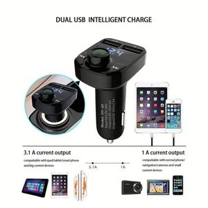 ที่ชาร์จในรถยนต์ QC3.0 เครื่องเล่น MP3 อะแดปเตอร์ชาร์จเร็ว V5.0 แฮนด์ฟรี ชาร์จเร็ว ที่ชาร์จในรถยนต์แบบ Dual USB สำหรับโทรศัพท์และคอมพิวเตอร์ - Product Image 6