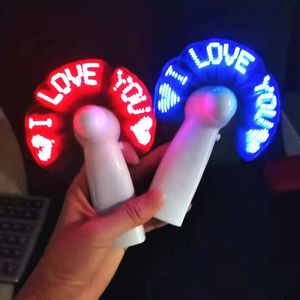 Mini Portable Led Custom Message Battery <b>Fan</b> Programmable Display Handheld Cq-jd0040 Mini Message <b>Fan</b> Led Custom Handle Display - Product Image 1