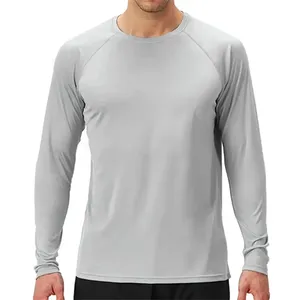 Camisas de proteção solar UPF 50+ para homens, camisas UV de manga longa, secagem rápida, leve para pesca, corrida e caminhada