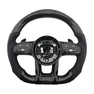 Volant en cuir LED en fibre de carbone populaire pour la vente en gros, compatible avec Mercedes Benz W177 W213 W204 W205 W211 C257 AMG - Product Image 1