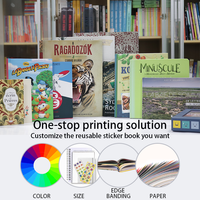 Impression professionnelle personnalisée de livres autocollants réutilisables pour enfants avec reliure spirale, papier offset et papier d'art, couleurs CMYK pour enfants