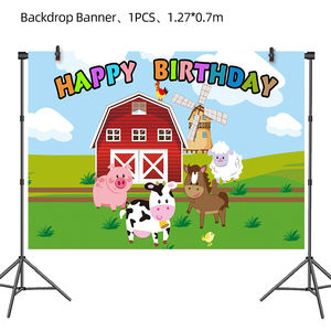 Set di stoviglie usa e getta per feste a tema animali da fattoria, decorazioni per feste di compleanno, bomboniere - Product Image 2