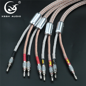 כבל רמקול באורך 2.5 מטר, 24 גידים, HIFI אודיו, עשה זאת בעצמך, איכותי, 11 מ\\\"מ, 12TC, נחושת טהורה OCC, עם מחבר בננה, למקרן ו-HDTV - Product Image 2