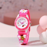 Nouvelle Montre à Quartz pour Enfants 2024, Joli Cadran Motif Petite Abeille en Silicone, Idéale pour la Décoration d'École Élémentaire