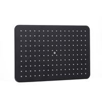 Pommeau de douche mural multifonction anti-éclaboussures rectangulaire noir mat à injection d'air