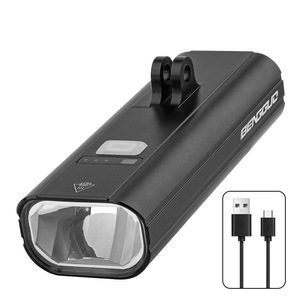 Yueli Bicycle Headlight Aluminum Alloy <b>Rechargeable</b> <b>LED</b> Front <b>Light</b> for Night Riding with USB Charging - Product Image 1