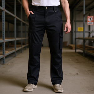 Pantalon cargo ignifuge pour homme, taille L, noir, multi-poches, vêtements de travail de sécurité, protection contre le feu - Product Image 2
