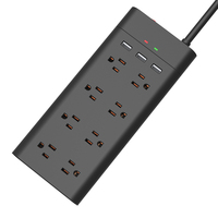Multiprise intelligente de table Vastfafa avec protection contre les surtensions, 8 prises CA, 3 ports USB, matériau ABS+PC, prise américaine, NFC, 125V 15A SDK