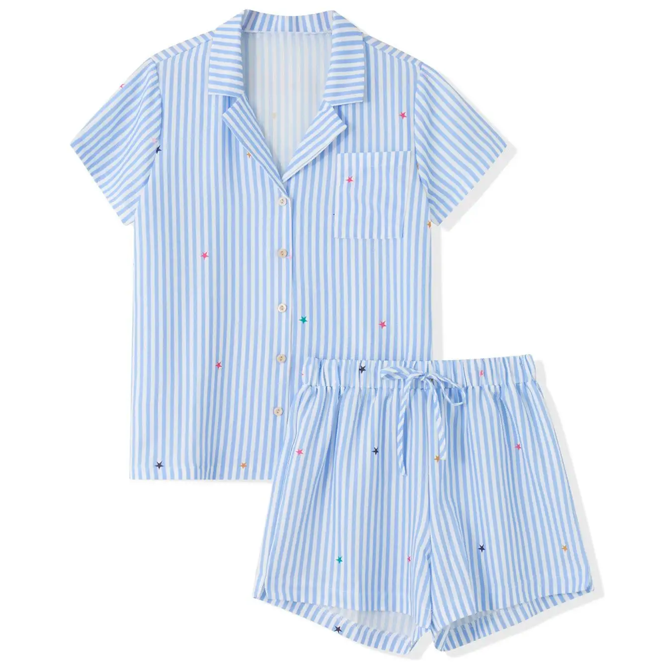 Hacer productos con corazón Ropa de dormir de verano para mujer Letra Gráfica Impresa Niñas Pijamas Conjuntos Mujer 2 piezas Pijama de mujer