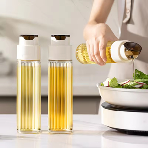 ขวดน้ำมันแก้ว Lecythus ขนาด 500 มล. ป้องกันการหยด ฝาปิดสแตนเลส 304 ขวดใส่เครื่องปรุงรส สมุนไพร เครื่องเทศ ซอส น้ำมัน - Product Image 5