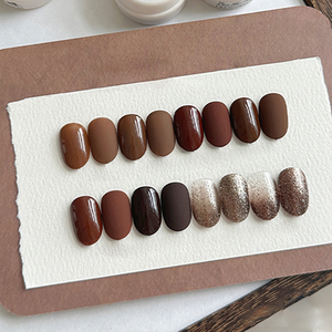 Esmalte de uñas AILANUO de alta resistencia, calidad funcional, 8 colores, tonos fríos de fin de otoño, recubierto de goma, OEM, botella personalizada. - Product Image 1