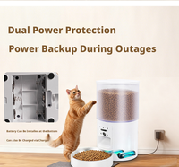 Offre Spéciale Distributeur Intelligent 4L pour Animaux de Compagnie en Plastique avec Caméra, Audio Bidirectionnel, Vision Nocturne, Double Alimentation pour Chats et Chiens, Idéal pour l'Alimentation Intérieure et en Voyage