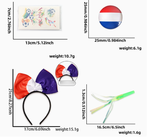 Wholesale 2026 Soccer Match Mexican Male Fan Set Decoration Men's and <strong>Women's</strong> Football Fans Cheering Set National Headband Badge - Product Image 5