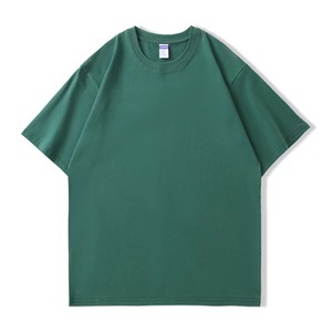 Giải phóng mặt bằng nặng <span class=keywords><strong>k</strong></span>ích thước lớn mù<span class=keywords><strong>a</strong></span> hè Thả Vai 260g cổ tròn cotton nguyên chất Áo thun nam và nữ lỏng lẻo bán buôn - Product Image 3
