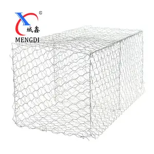 3x1x1m caixa de Gabion galvanizada ou revestida PVC de malha de arame tecido hexagonal