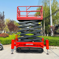 4m 6m 8m 10m 12m 14m 320kg Hydraumatic Electric Mobile Crawler Scissor Lift Table élévatrice Manlift Platform on Track