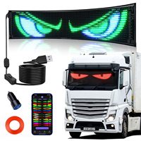 Contrôle par application de téléphone portable Écran souple intelligent Clignotant Dynamique Démon Rgb Led Voiture Diable Panneau Oeil pour Camion Camion