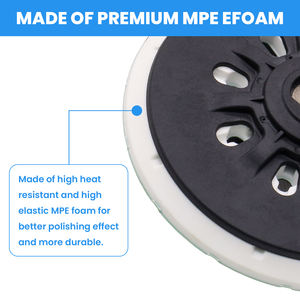 Discos de Lijado Eléctricos Verdes de 6 Pulgadas con Orificios Especiales 17/48, Almohadillas Duras/Blandas con Respaldo de Gancho y Bucle - Product Image 4