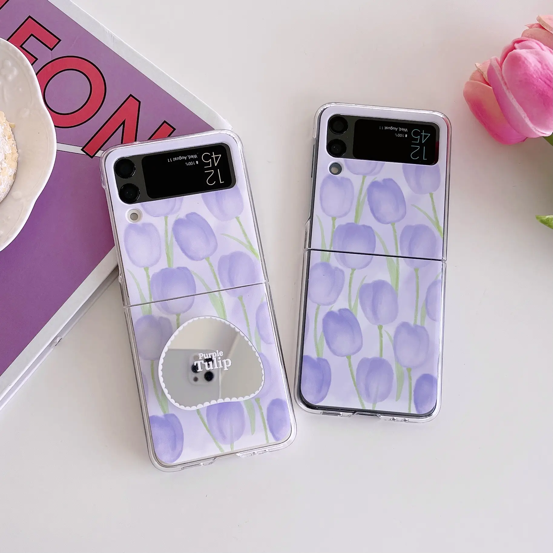 Flower Mobile phone accessories z flip 3 case For Samsung Mobile Phone Cover z flip 4 case