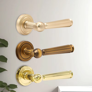 विंटेज प्राचीन एल्यूमीनियम मिश्र धातु हैंडल लीवर लॉक इंटीरियर लकड़ी का दरवाजा चुंबकीय लच - Product Image 2